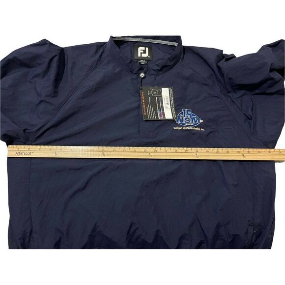NWT‎ FOOTJOY Men's Jacket RIPSTOP LS Windshirt Navy Embroidered Size Large - Picture 6 of 9